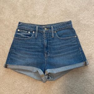 Madewell Blue Jean Shorts with Rolled Hem